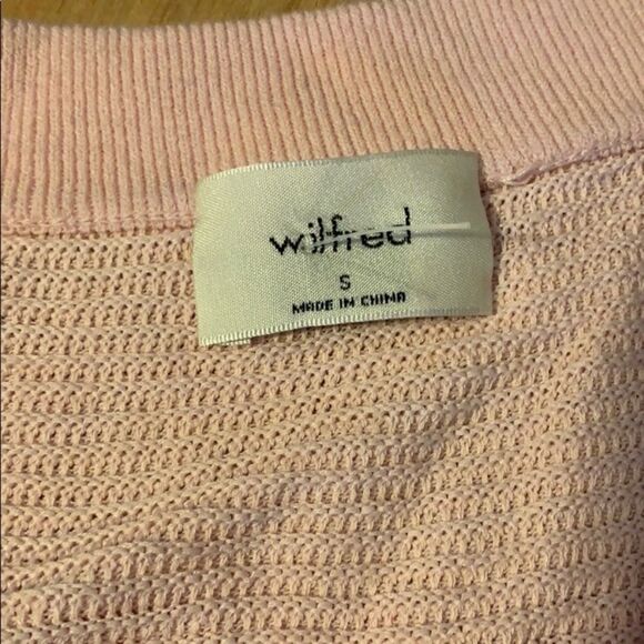 Wilfred for Aritzia light pink button down cropped cardigan size s - Picture 5 of 6